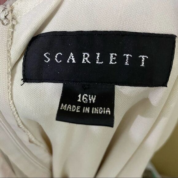 Scarlett Lace Chiffon Drape Dress with Sparkle 16W - Picture 6 of 8